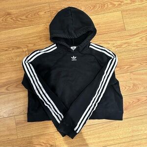 Adidas originals women’s black cropped hoodie size medium Worn in good condition